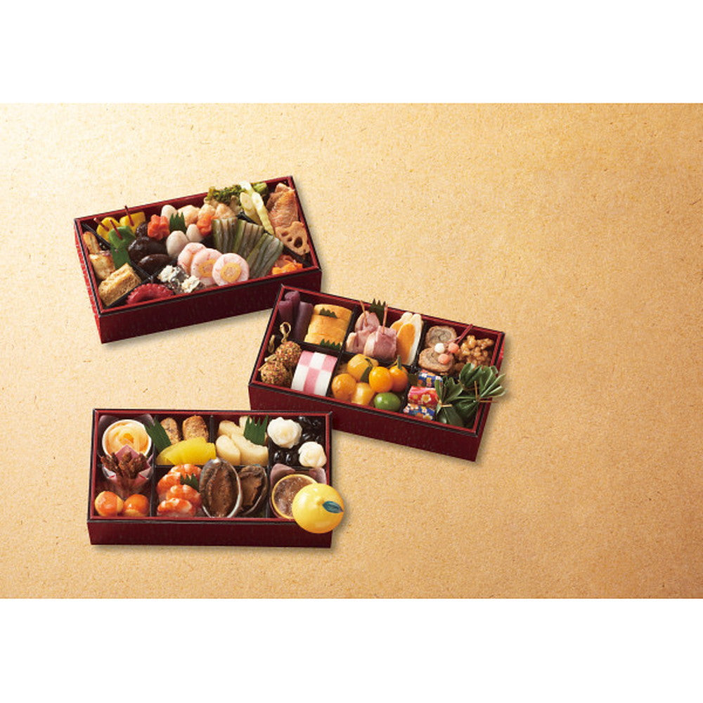 食品サンプルおせち豪華３点セット 食品サンプル おせち三段 食品サンプルおせち豪華3点セット