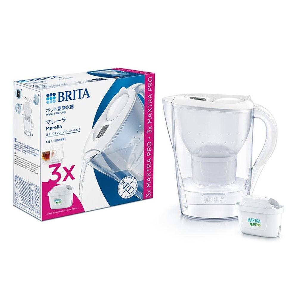 BRITA ブリタ マレーラマクストラプロ付き 本体+カートリッジ3個 BRITA ブリタ マレーラマクストラプロ付き 本体+カートリッジ3個