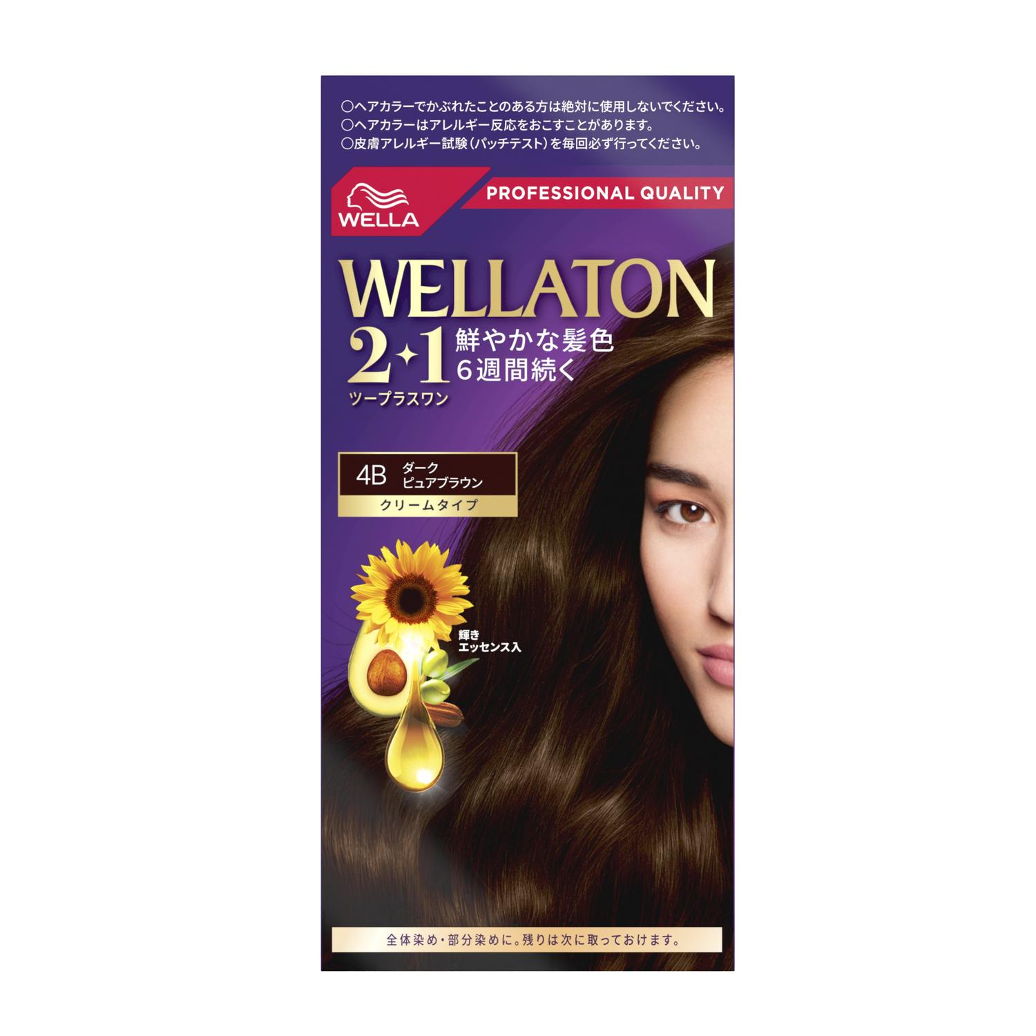 医薬部外品】ウエラトーン2＋1 クリーム 4B ダークピュアブラウン 60g+