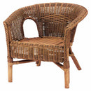 籐 チェア ブラウン CT-104BR メーカー直送 ▼返品・キャンセル不可【他商品との同時購入不可】