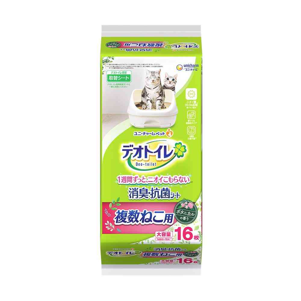 ユニ・チャーム デオトイレ複数猫シート ボタニカル 16枚