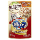 ユニ・チャーム 銀のスプーン パウチ無添加 まぐろ・かつおにささみ入り 60g