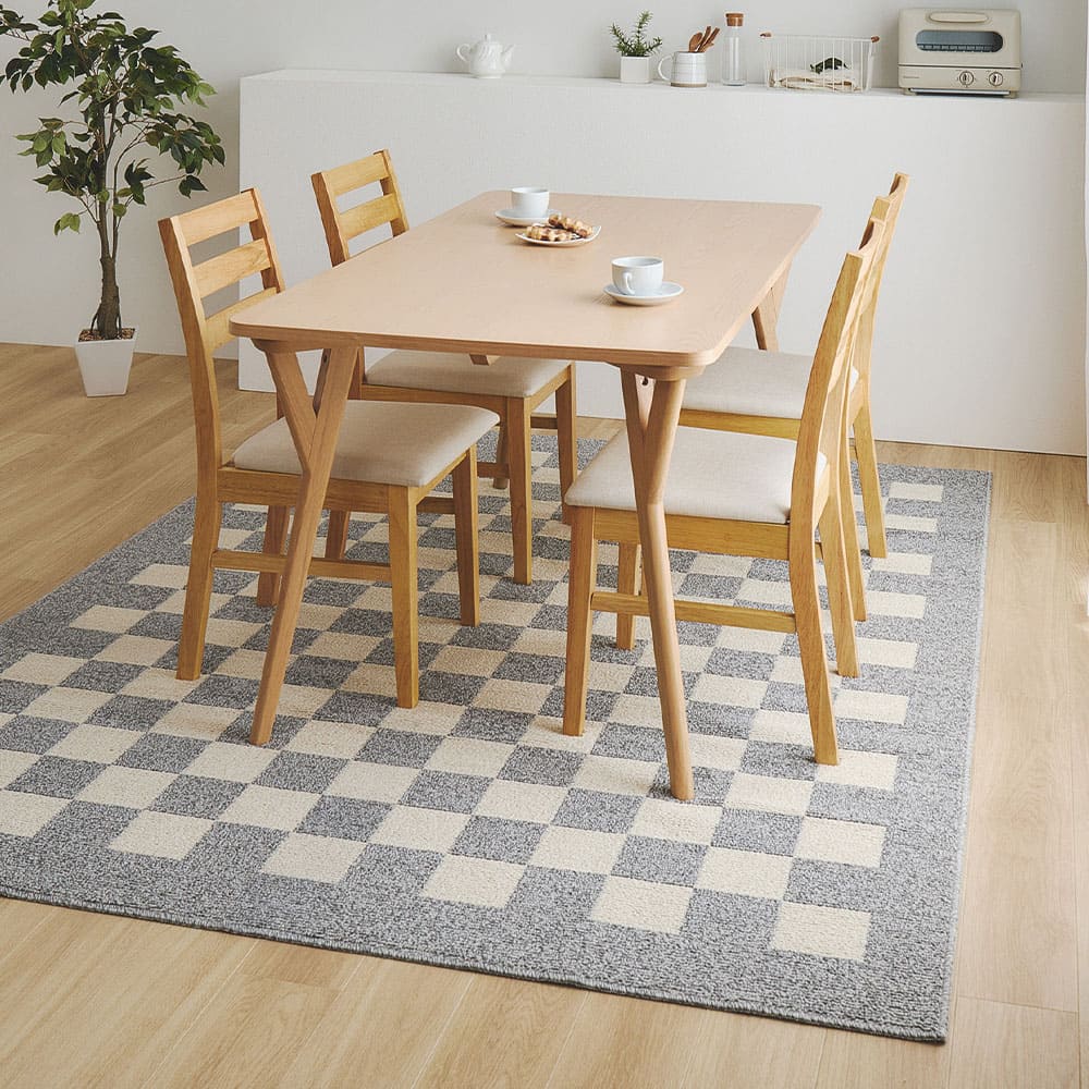 ダイニングラグ モニカ 約220×250cm グレー 【直送品】 返品