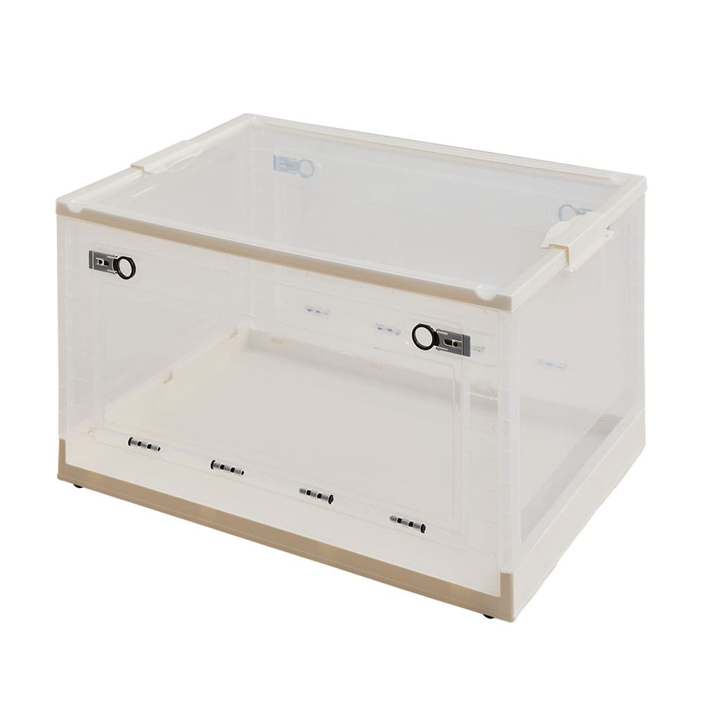 折りたたみ収納ボックス クリア XXL 96L 4個セット 【直送品】 返品