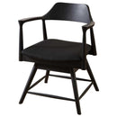 ダイニングチェア ロジャー 回転式 ブラック 合皮座面ブラック メーカー直送 ▼返品・キャンセル不可【他商品との同時購入不可】