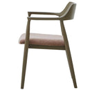 ダイニングチェア ロジャーC型 グレージュ 布座ライトブラウン メーカー直送 ▼返品・キャンセル不可【他商品との同時購入不可】