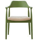 ダイニングチェア ロジャーC型 フォレストグリーン 布座アイボリー メーカー直送 ▼返品・キャンセル不可【他商品との同時購入不可