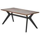 ラミン ダイニングテーブル 幅165cm ブラウン メーカー直送 ▼返品・キャンセル不可【他商品との同時購入不可】