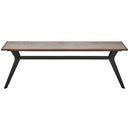 ラミン ダイニングテーブル 幅180cm ブラウン メーカー直送 ▼返品・キャンセル不可【他商品との同時購入不可】