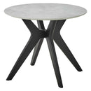 ラミン ダイニングテーブル 円形 直径90cm ブラウン メーカー直送 ▼返品・キャンセル不可【他商品との同時購入不可】