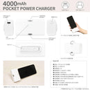 グルマンディーズ Lightning / Type-C コネクタ付き リチウムイオン充電器 4000mAh うさぎ 122g
