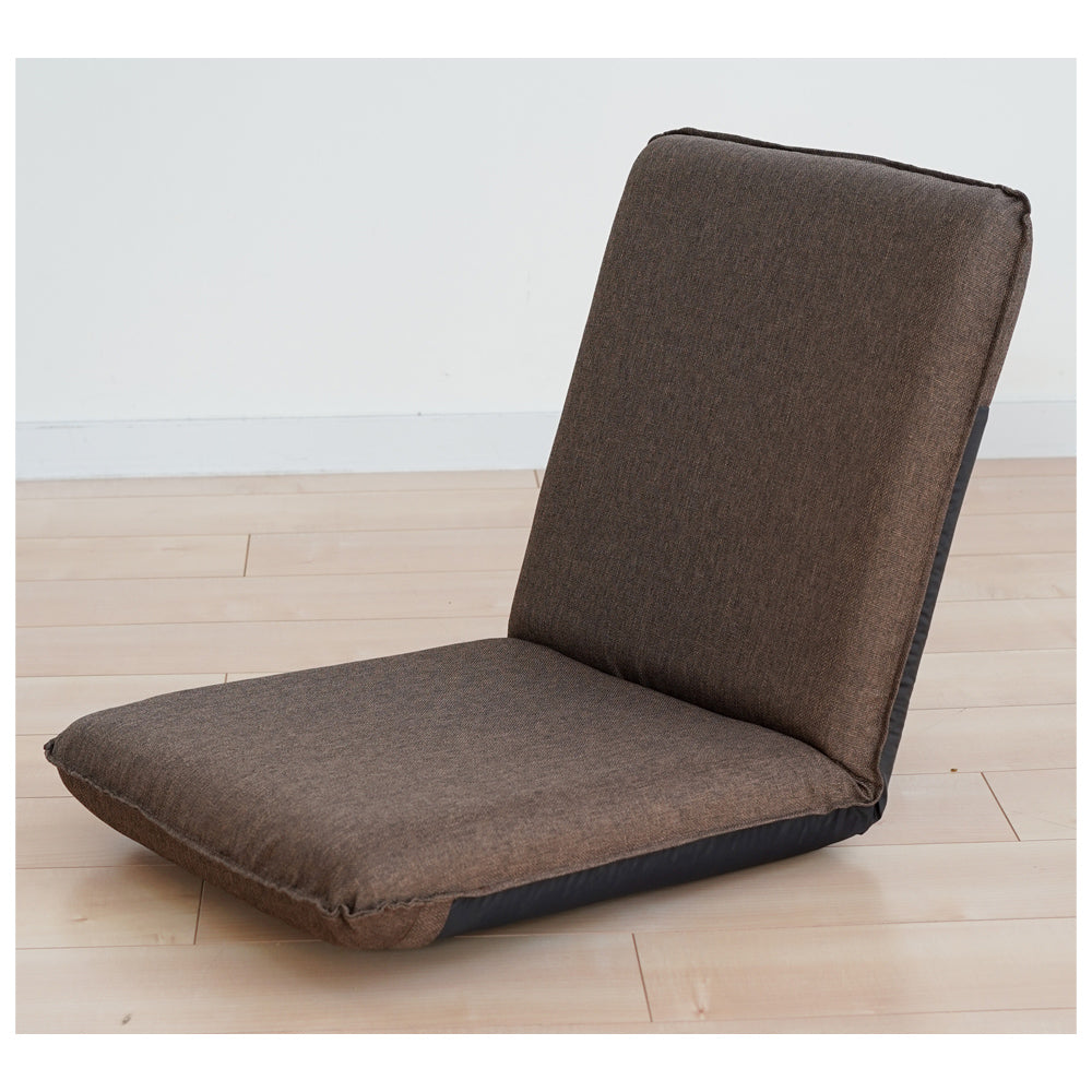 Sノーマル座椅子 14段リクライニング ブラウン メーカー直送 ▽返品