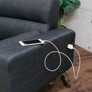 2口コンセント付き2.5人掛けソファ SO-20-GY メーカー直送 ▼返品・キャンセル不可【他商品との同時購入不可】