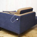 2口コンセント付きカウチソファ SO-27DX-NV メーカー直送 ▼返品・キャンセル不可【他商品との同時購入不可】