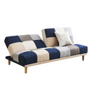 背もたれ2WAYパッチワークソファーベッド SO-32-BL メーカー直送 ▼返品・キャンセル不可【他商品との同時購入不可】