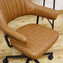 肘付でレトロなワークチェアー OA-IZ-LBR メーカー直送 ▼返品・キャンセル不可【他商品との同時購入不可】