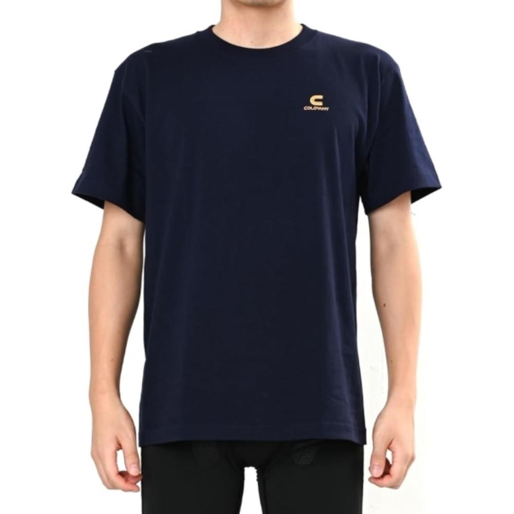 10608L コロバニィ コットン Tシャツ L ネイビー メーカー直送