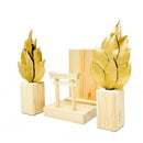 ミニ S 金の榊 鳥居付き神棚セット ST-040 メーカー直送 ▼返品・キャンセル不可【他商品との同時購入不可】