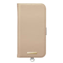 PGA iPhone16用 フリップカバー サフィアーノ調/ベージュ PG-24AFP04BE 75g