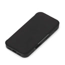 PGA iPhone16用 ガラスフリップケース ナイロンメッシュ調/ブラック PG-24AGF04BK 70g