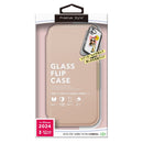PGA iPhone16用 ガラスフリップケース サフィアーノ調/ピンク PG-24AGF06PK 70g