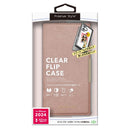 PGA iPhone16用 クリアフリップケース スエード調/ピンク PG-24ACF06PK 70g