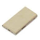 PGA iPhone16用 クリアフリップケース スエード調/ベージュ PG-24ACF08BE 70g