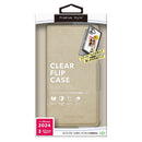 PGA iPhone16用 クリアフリップケース スエード調/ベージュ PG-24ACF08BE 70g