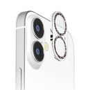 PGA iPhone16/16Plus 2眼カメラ用 カメラフルプロテクター ラメブラック 2g