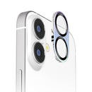 PGA iPhone16/16 Plus 2眼カメラ用 カメラフルプロテクター オーロラ/ブラック 2g