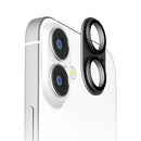 PGA iPhone16/16Plus 2眼カメラ用 カメラフルプロテクター アルミ/ブラック 2g