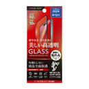 PGA iPhone16Pro用 液晶全面強化保護ガラス 角割れ防止PETフレーム PG-24BGLF04GCL 13g