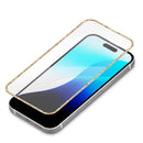 PGA iPhone16Pro用 液晶全面保護ガラス ラメフレーム ピンクゴールド PG-24BGLL03PK 13g