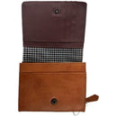 スヌーピーLC チェック 二つ折財布 牛革 CA SN0162 メーカー直送 ▼返品・キャンセル不可【他商品との同時購入不可】