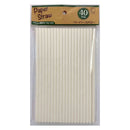 K'sインターナショナル ペーパーストロー6×190mm ホワイト 530204 40本入