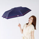 晴雨兼用 日傘 折りたたみ 遮光ボーダー 花刺繍 24121NV メーカー直送 ▼返品・キャンセル不可【他商品との同時購入不可】