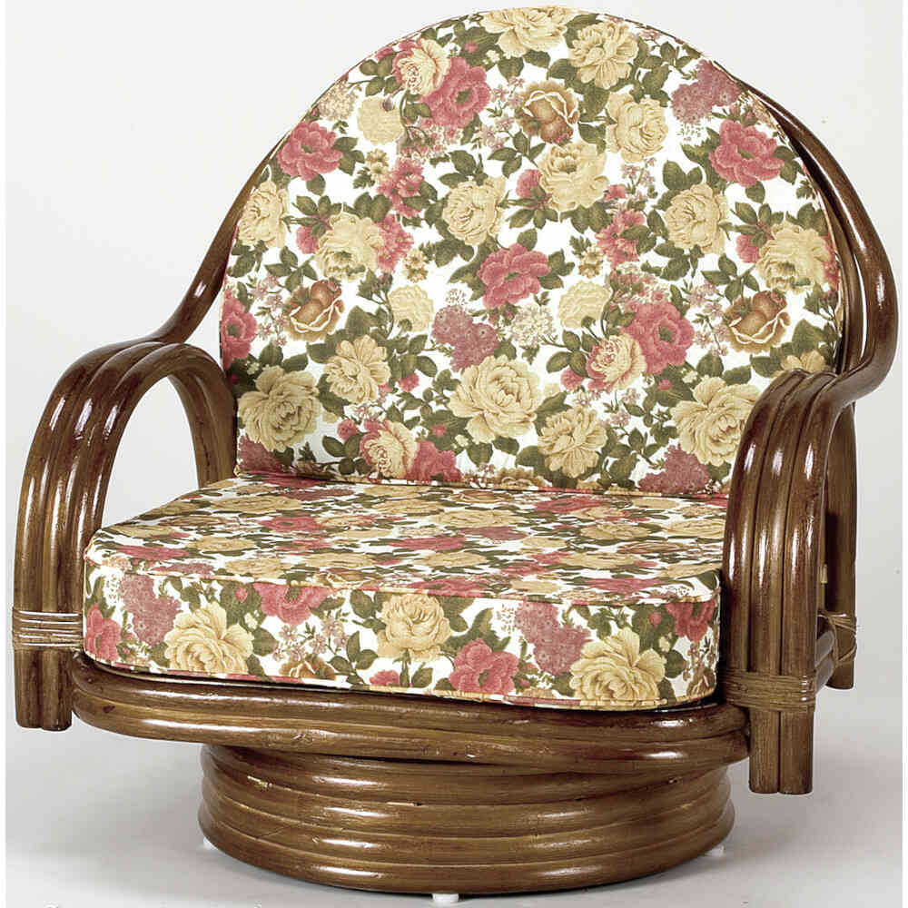 天然籐回転チェア ミドルタイプ ゆったり[02372] メーカー直送 ▽返品