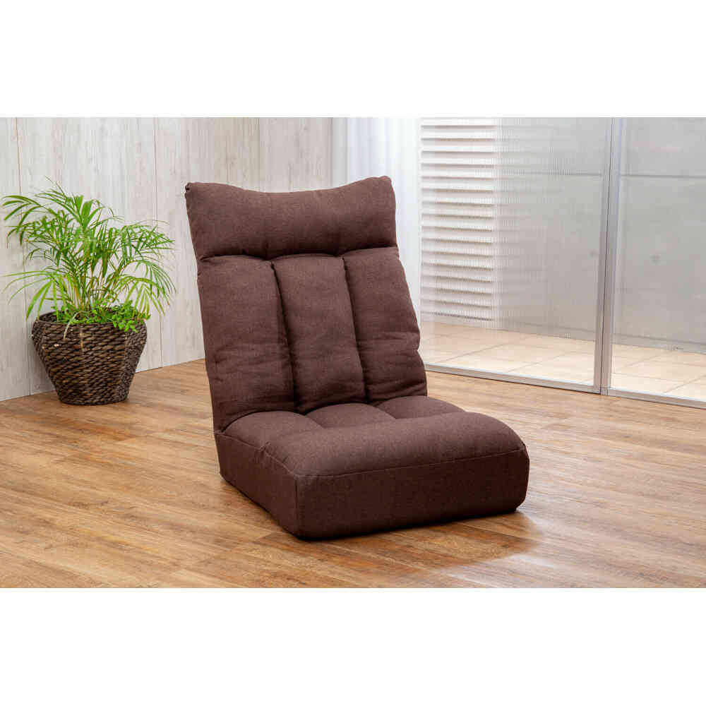 ボリュームコイルスプリング座椅子 ブラウン[0437710] メーカー直送