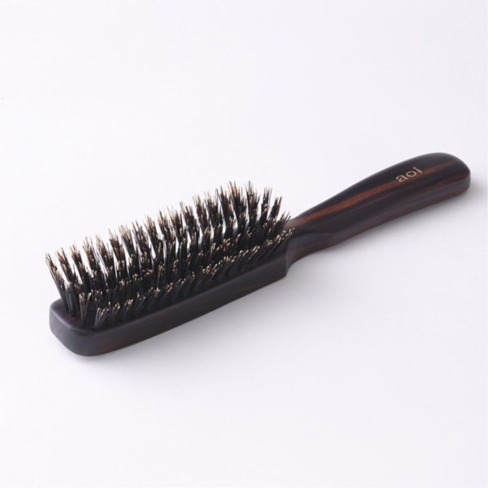 高級黒豚毛ヘアブラシ 6行 HKSB-6 メーカー直送 ▽返品・キャンセル