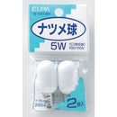 エルパ ELPA ナツメ球 5W ホワイト 2個入 E12 G-1010H