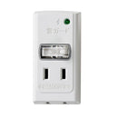 エルパ ELPA サージ付節電アダプター 2個口 A-S200B(W)