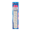 朝日電器 エルパ ELPA ランプレスタップ6P1m WLS-610EB(W)