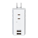朝日電器 エルパ ELPA 耐雷USB2ポートタップ3個口2.4A UA-322SB