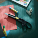 サンスター文具 カッター付ハサミ ブラック 1個