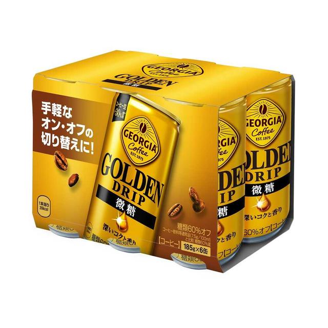 ◇コカ・コーラ ジョージア ゴールデンドリップ微糖185mlx6本 | サン