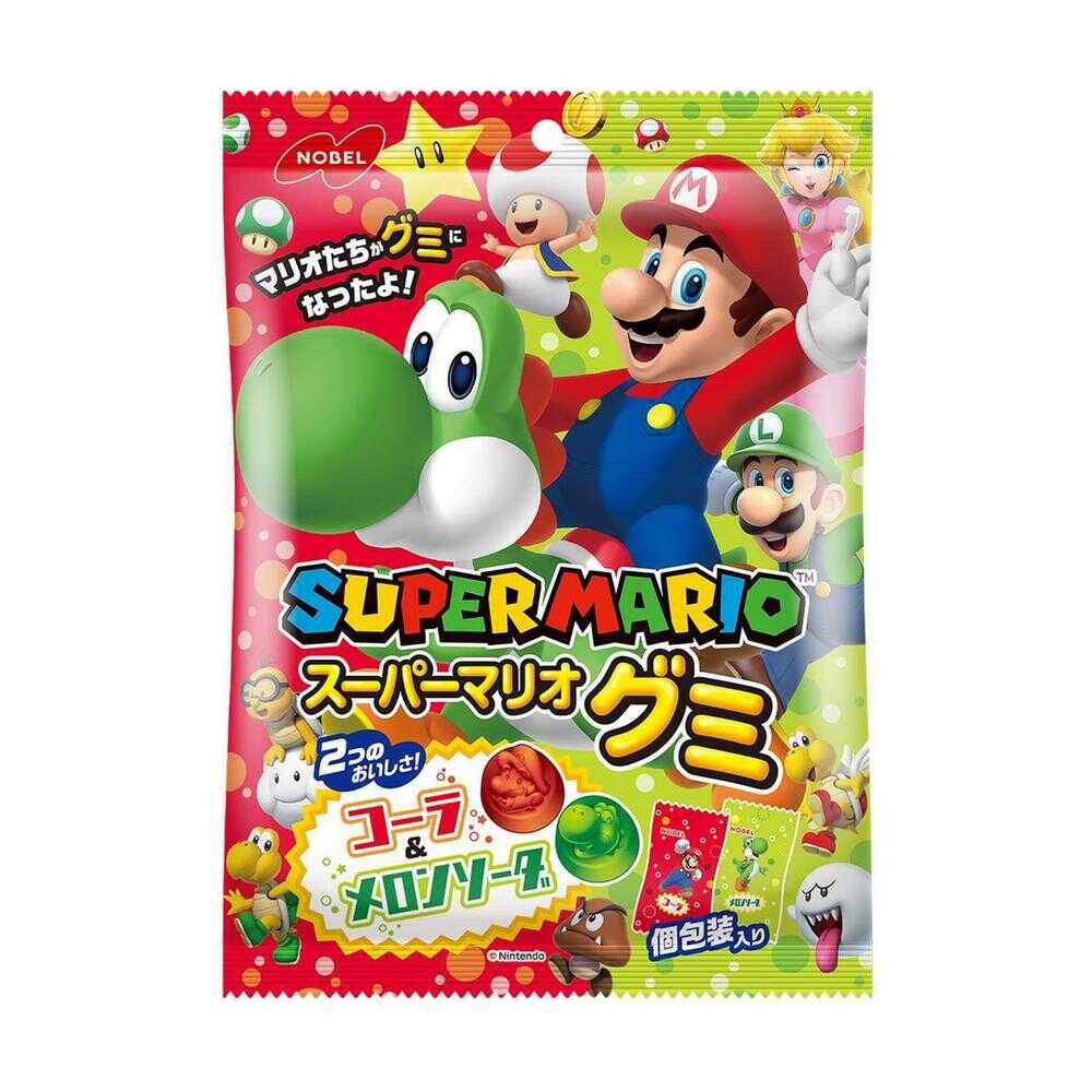 【Mario Giacomelli】マリオ・ジャコメリ 　シュリンク包装未開封品 ◇ノーベル スーパーマリオグミ コーラ＆メロンソーダ 85g