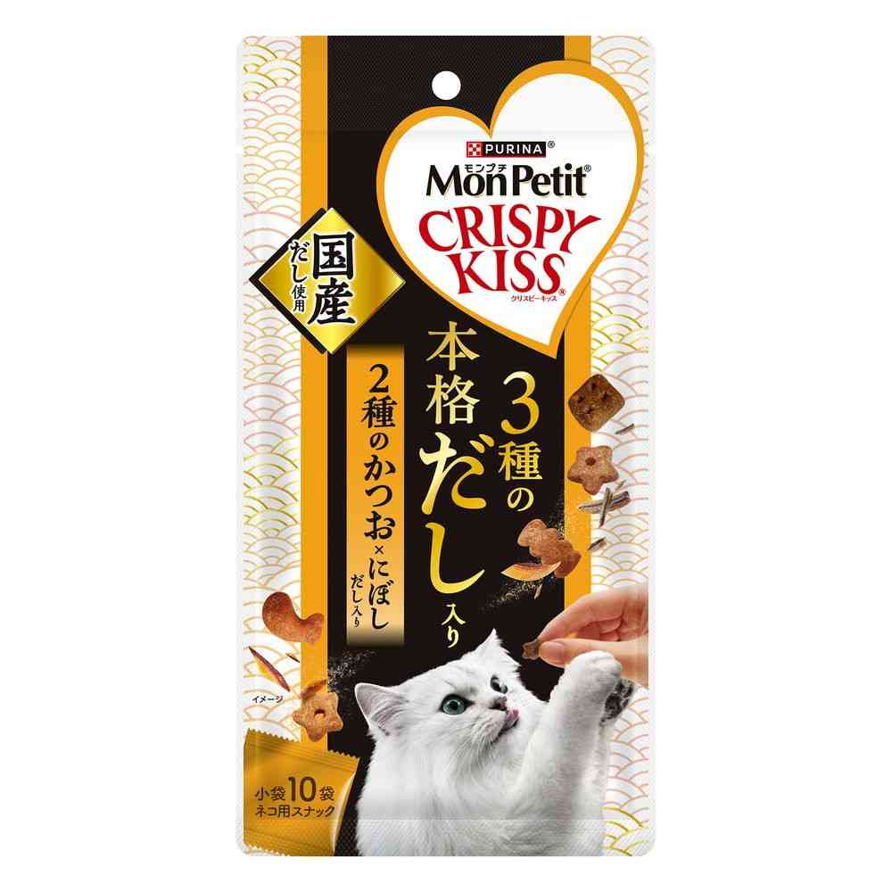ネスレ日本 モンプチ クリスピーキッス 3種の本格だし入り 2種のかつお