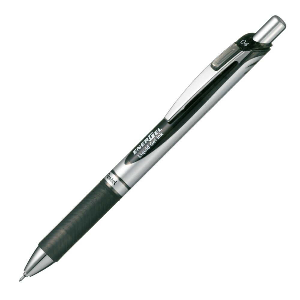 ぺんてる ゲルインキボールペン エナージェル 0.4mm 黒 パック入り