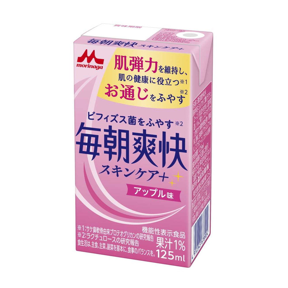 ◇【機能性表示食品】森永乳業 毎朝爽快 スキンケア＋ アップル味 125ml