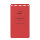 ミドリ ルーラーメモ<S> 赤 1冊